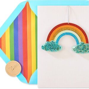 🆕Papyrus 3D Rainbow Ornament Birthday Greeting Card